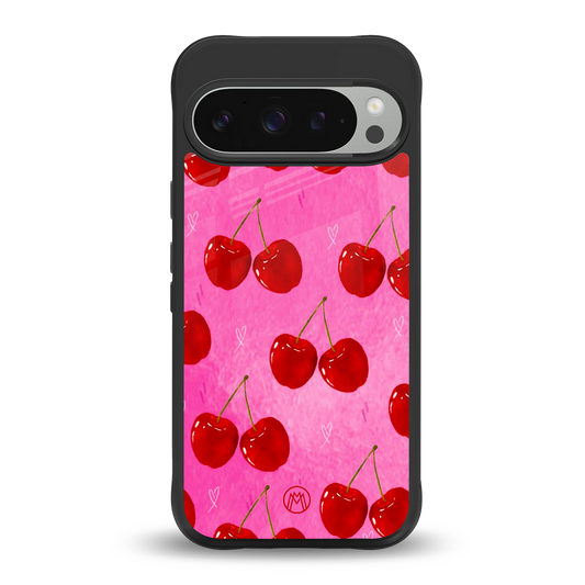 berry blush back phone cover | glass case for google pixel 9 pro xl