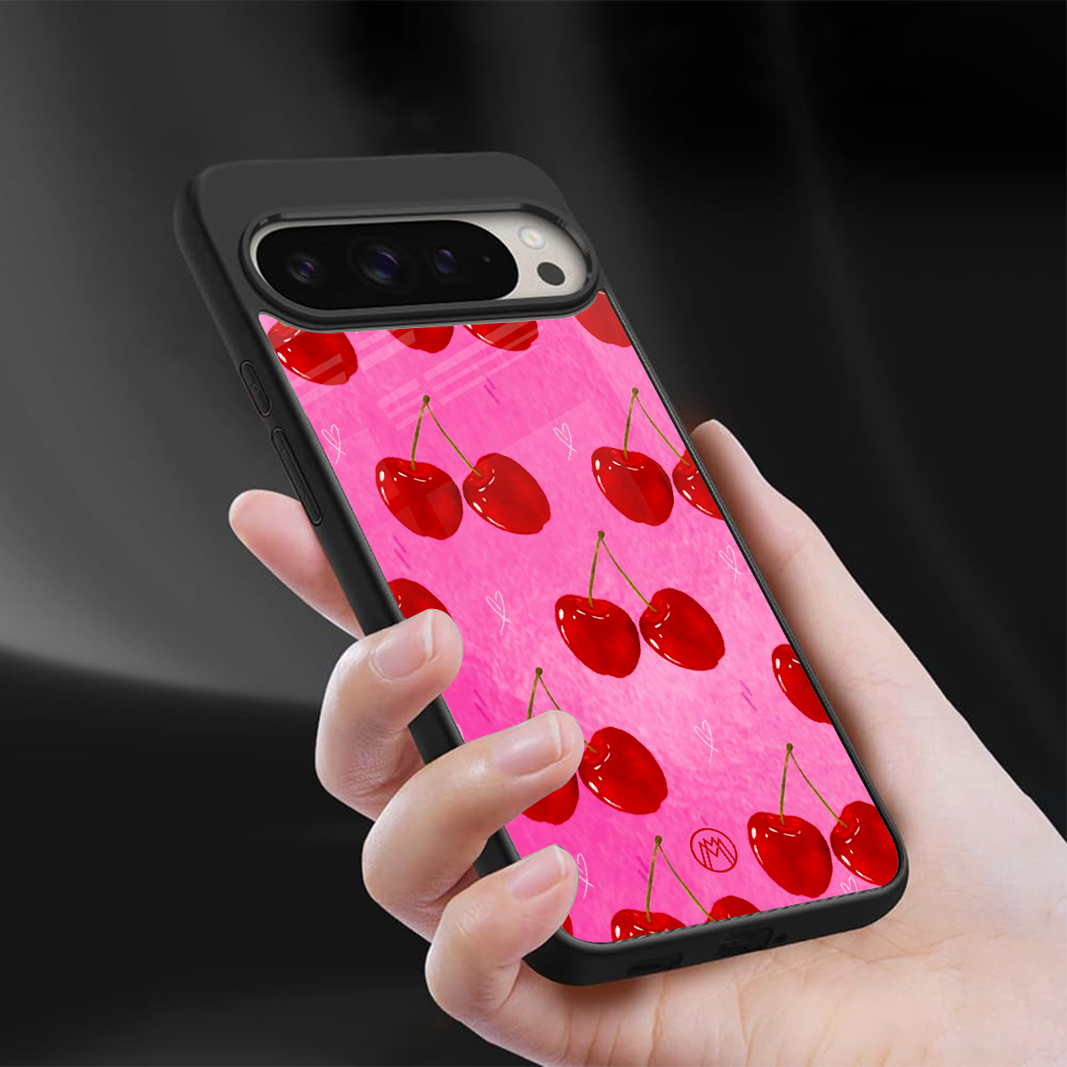 berry blush back phone cover | glass case for google pixel 9 pro xl