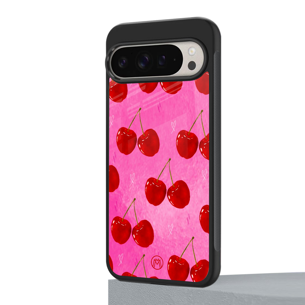 berry blush back phone cover | glass case for google pixel 9 pro