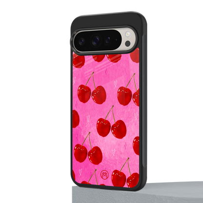 berry blush back phone cover | glass case for google pixel 9 pro