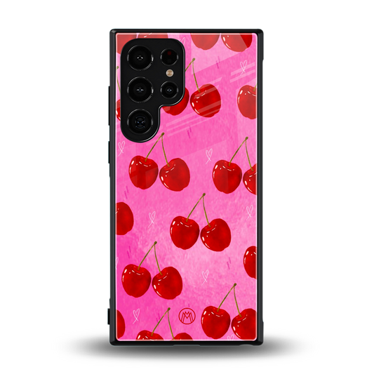 berry blush back phone cover | glass case for samsung galaxy s24 ultra