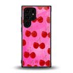 berry blush back phone cover | glass case for samsung galaxy s23 ultra