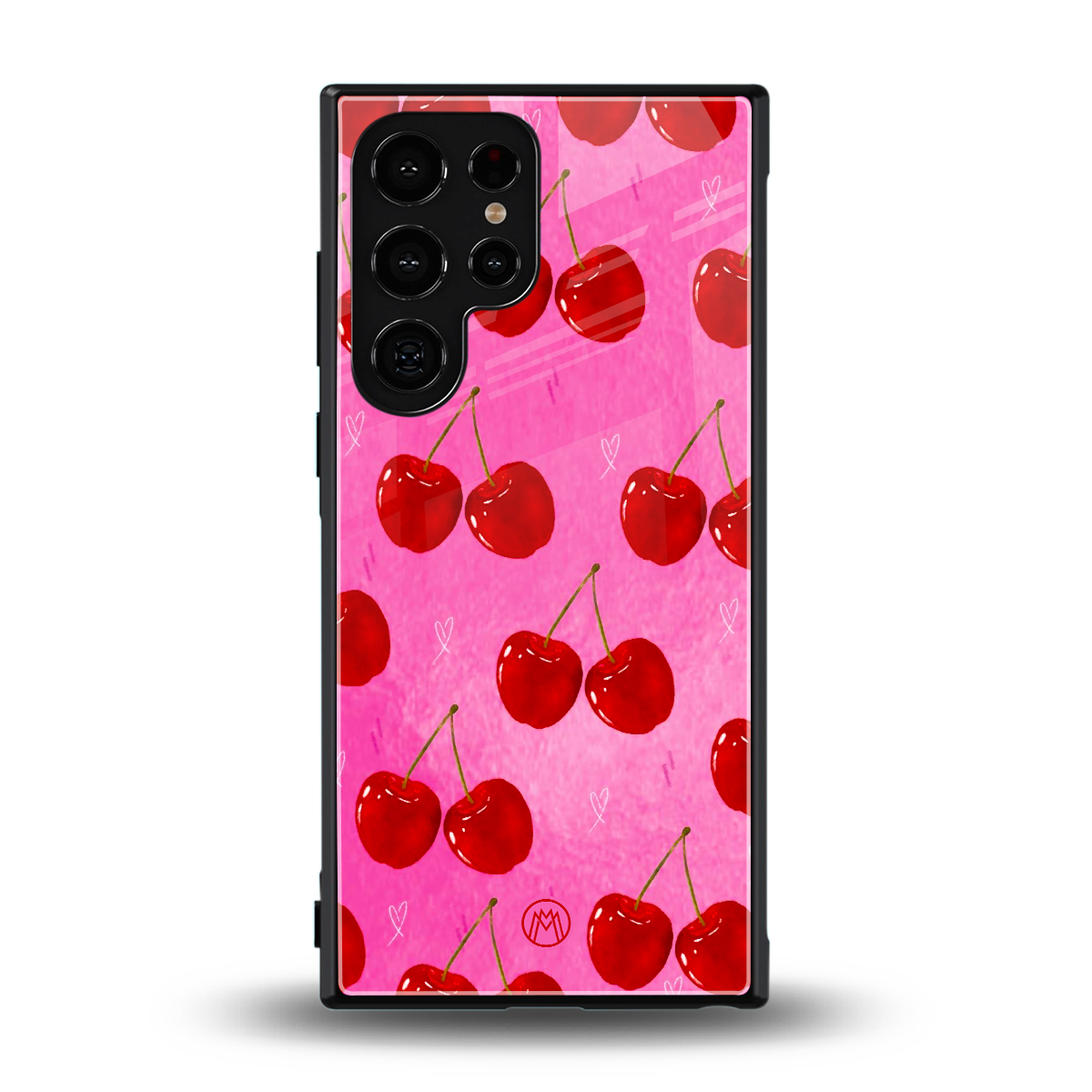 berry blush back phone cover | glass case for samsung galaxy s23 ultra