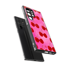 berry blush back phone cover | glass case for samsung galaxy s23 ultra