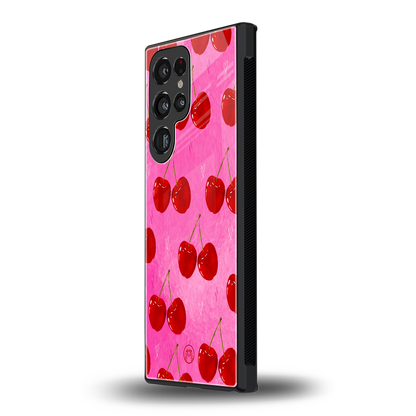 berry blush back phone cover | glass case for samsung galaxy s24 ultra