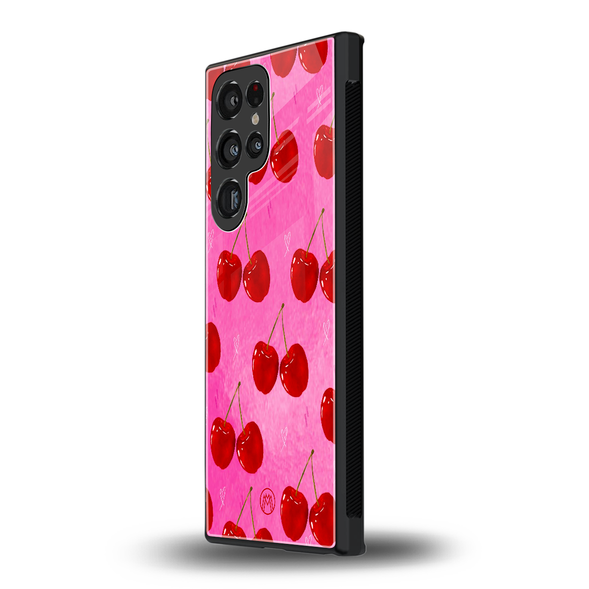 berry blush back phone cover | glass case for samsung galaxy s23 ultra