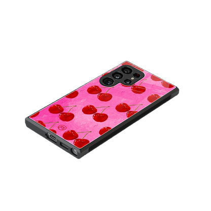 berry blush back phone cover | glass case for samsung galaxy s24 ultra