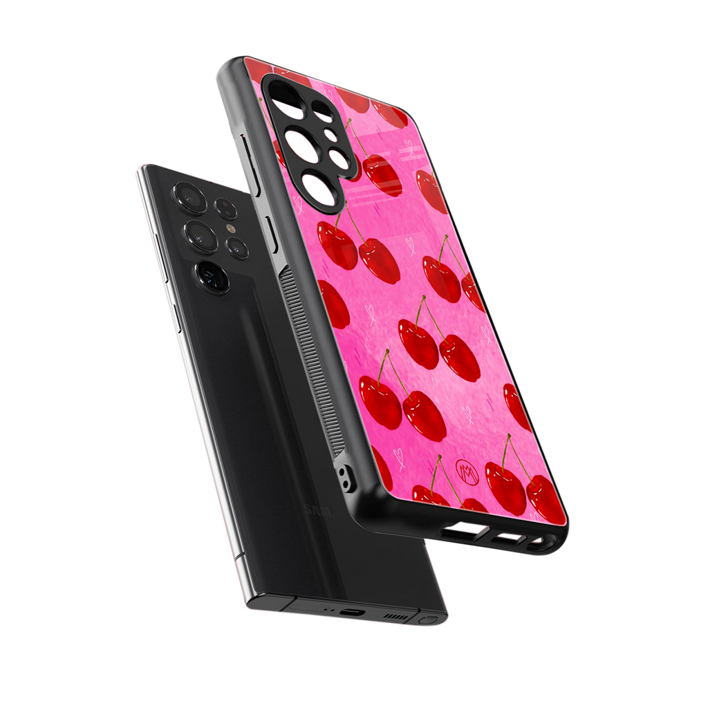 berry blush back phone cover | glass case for samsung galaxy s25 ultra
