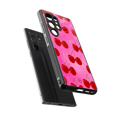 berry blush back phone cover | glass case for samsung galaxy s25 ultra