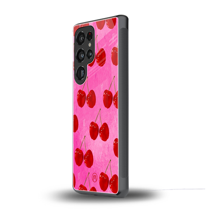 berry blush back phone cover | glass case for samsung galaxy s25 ultra