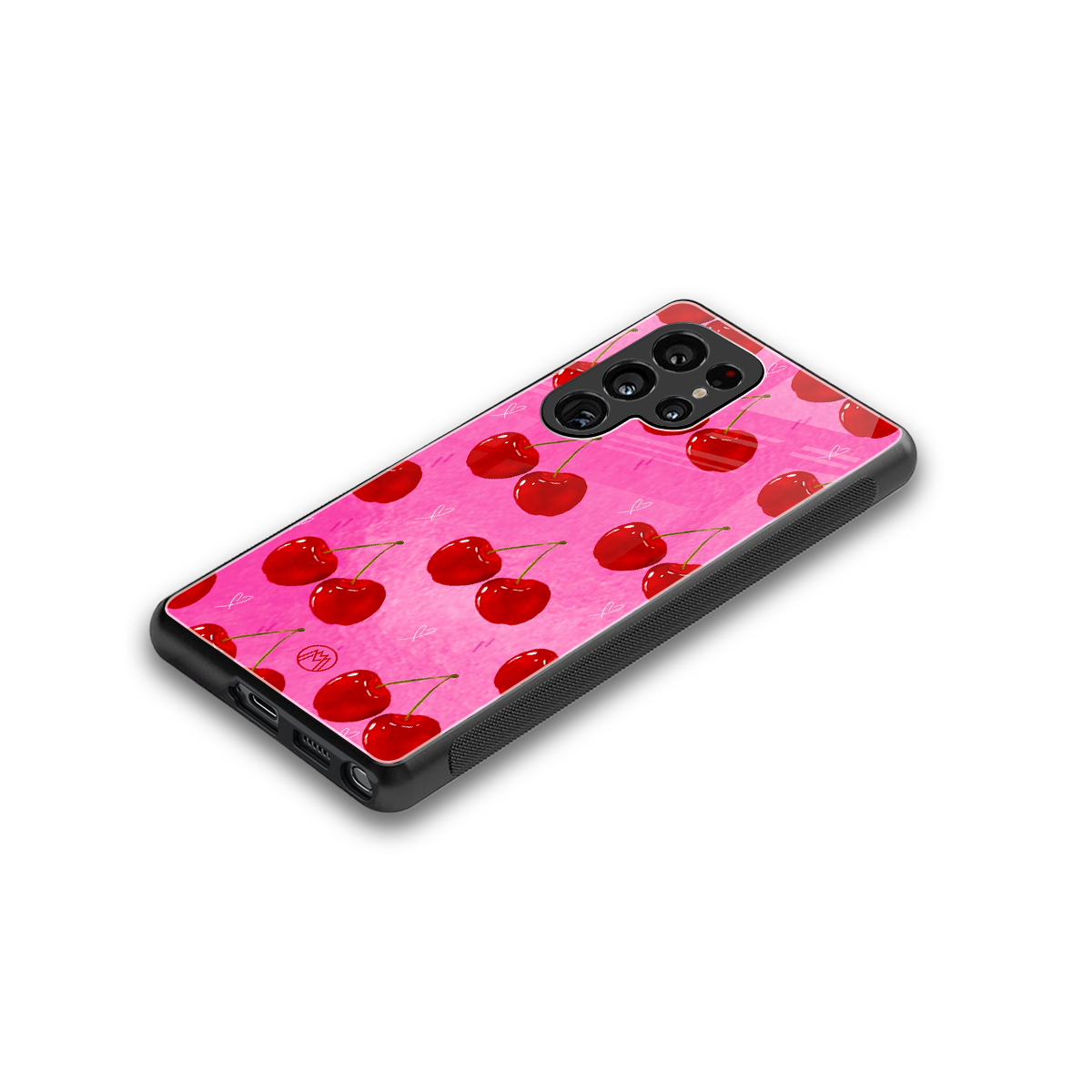 berry blush back phone cover | glass case for samsung galaxy s25 ultra