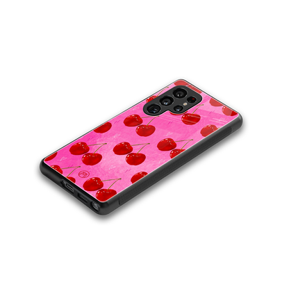 berry blush back phone cover | glass case for samsung galaxy s25 ultra