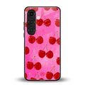 berry blush back phone cover | glass case for samsung galaxy s24 fe