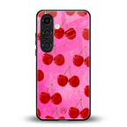 berry blush back phone cover | glass case for samsung galaxy s24 plus
