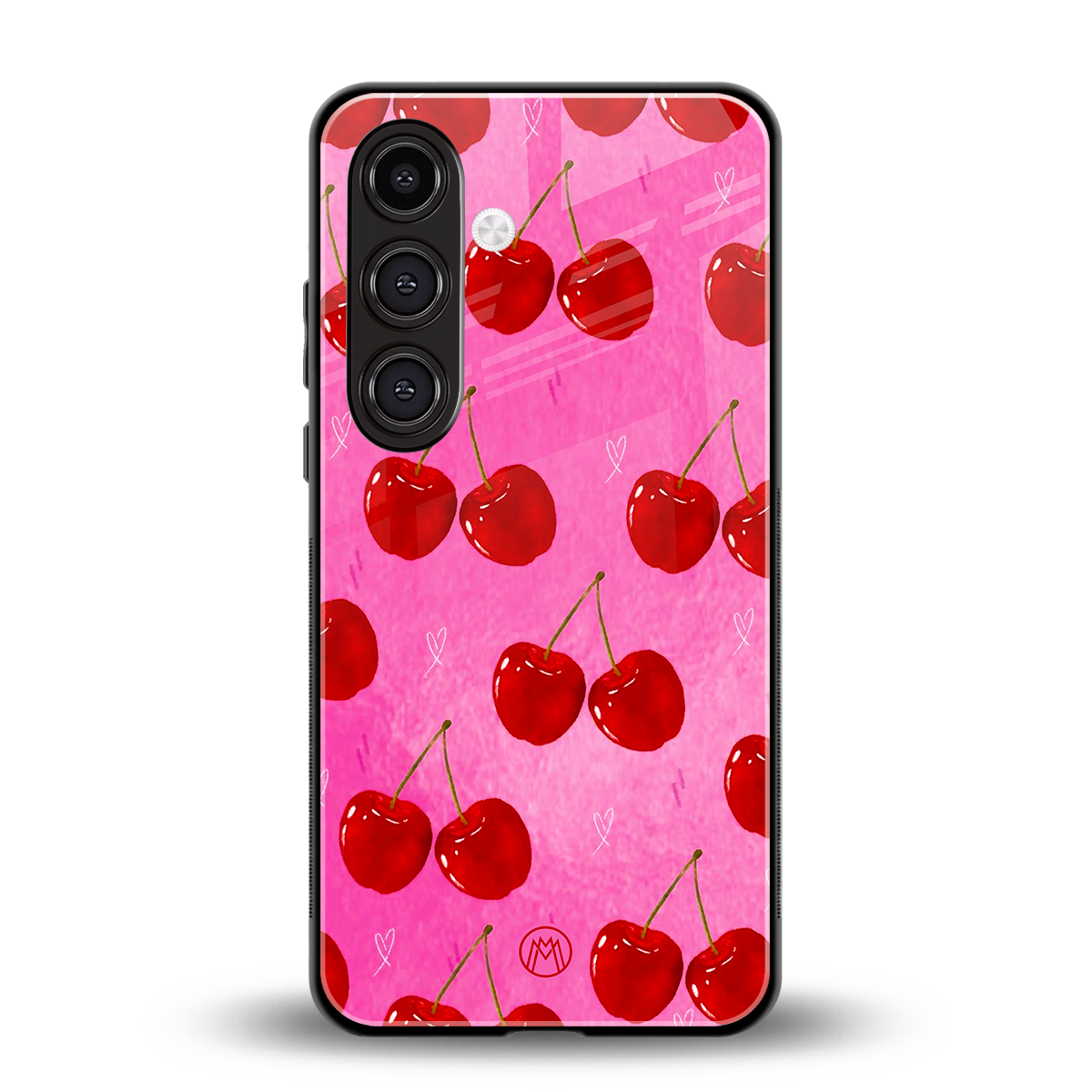 berry blush back phone cover | glass case for samsung galaxy s24 plus