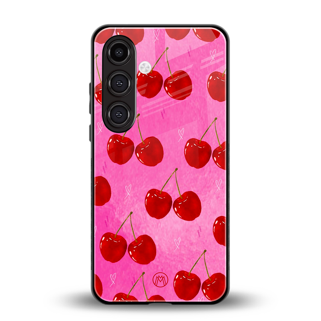 berry blush back phone cover | glass case for samsung galaxy s23