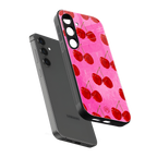 berry blush back phone cover | glass case for samsung galaxy s24 fe