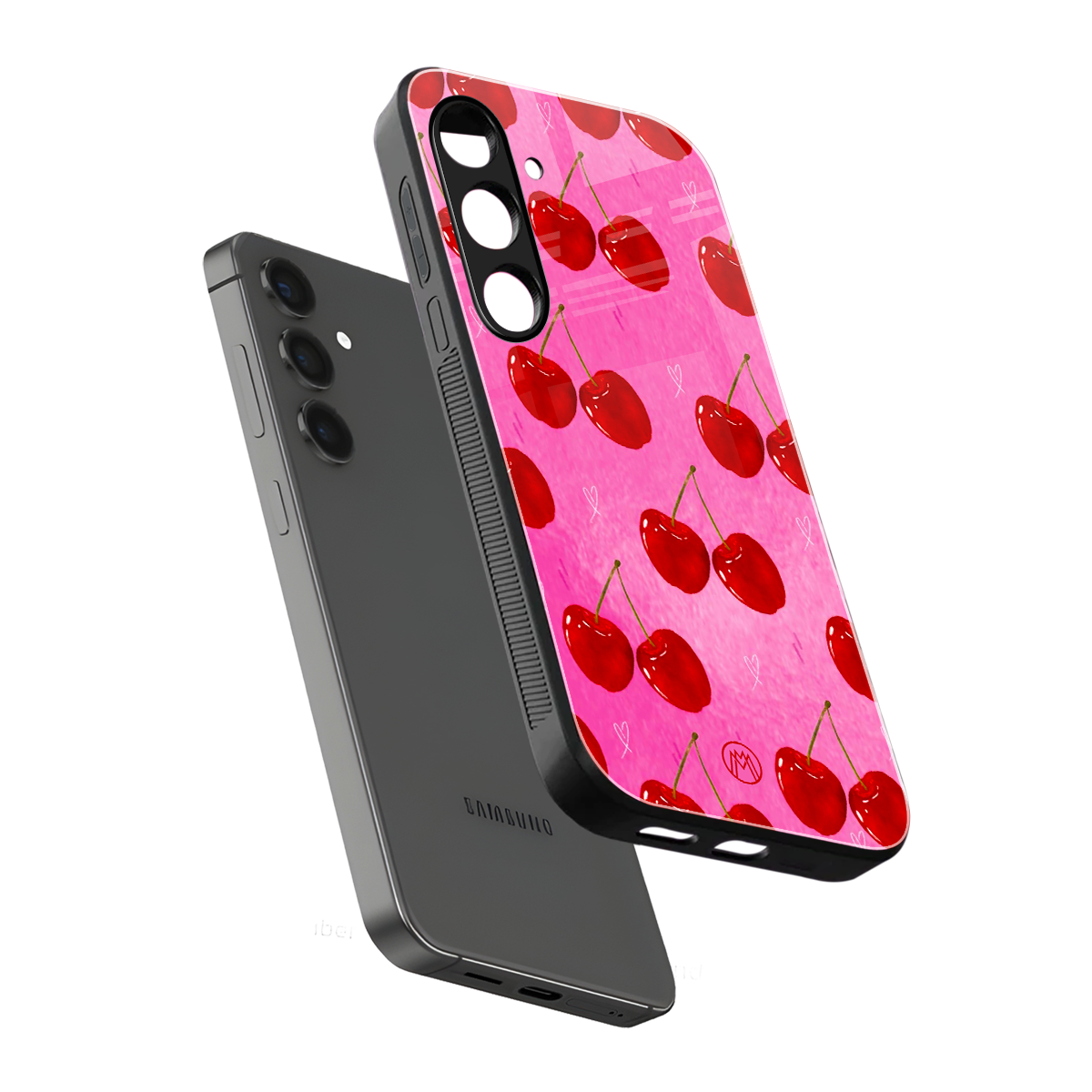 berry blush back phone cover | glass case for samsung galaxy s24 plus