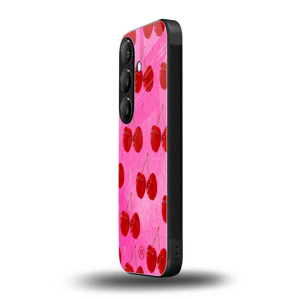 berry blush back phone cover | glass case for samsung galaxy s23