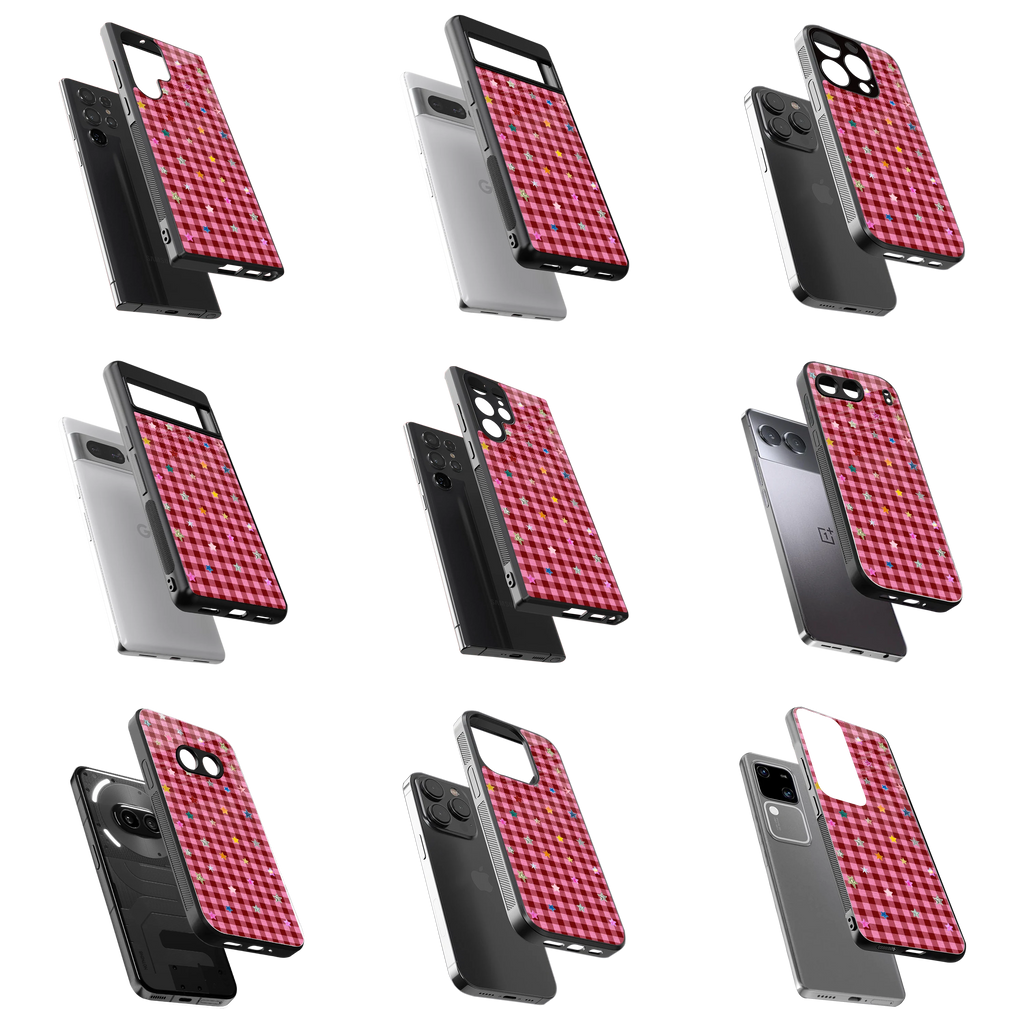 Durable Glass Back Mobile Case for iPhone, Samsung, OnePlus, Google Pixel, Redmi, Vivo, Oppo