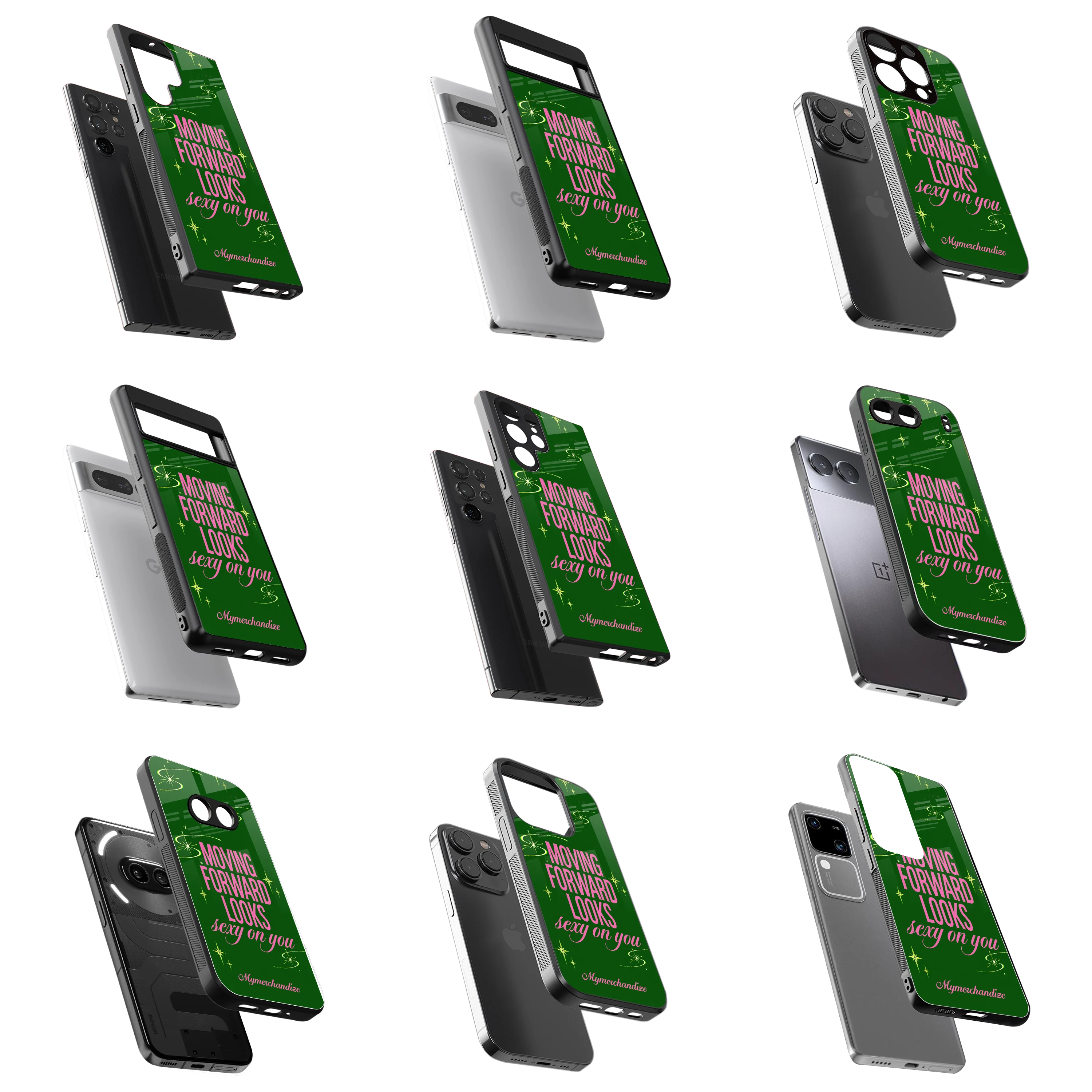 Durable Glass Back Mobile Case for iPhone, Samsung, OnePlus, Google Pixel, Redmi, Vivo, Oppo