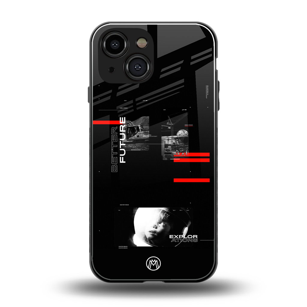 better future dark aesthetic back phone cover | glass case for iphone 13 mini
