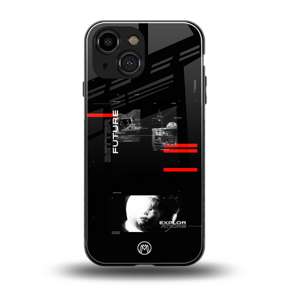 better future dark aesthetic back phone cover | glass case for iphone 13 mini