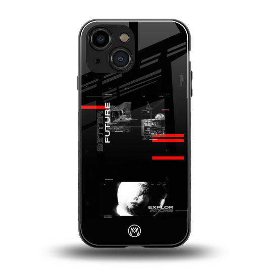 better future dark aesthetic back phone cover | glass case for iphone 13 mini