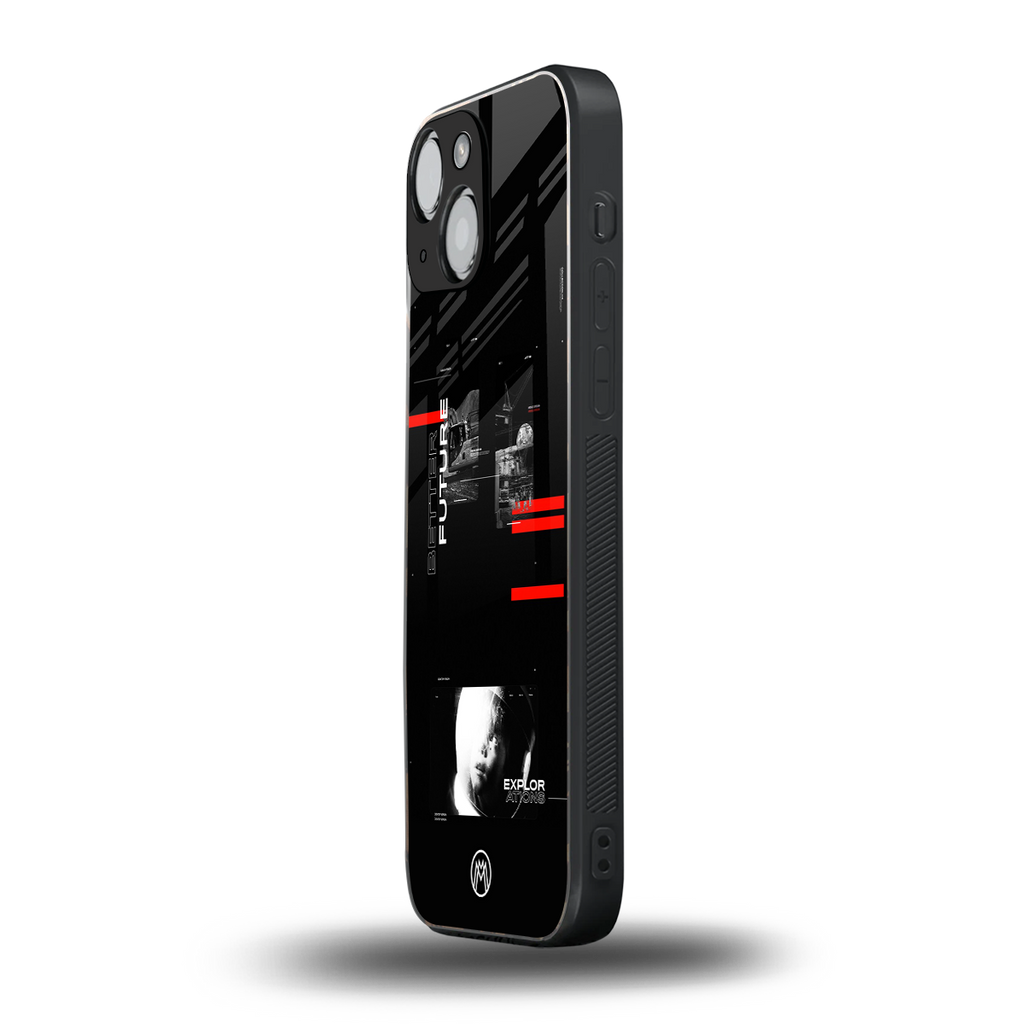 better future dark aesthetic back phone cover | glass case for iphone 13 mini