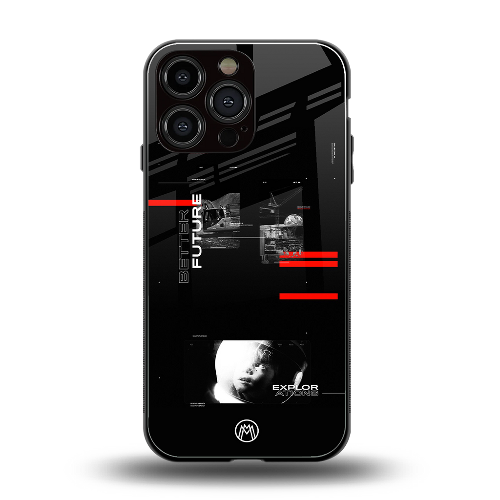 better future dark aesthetic back phone cover | glass case for iphone 13 pro max