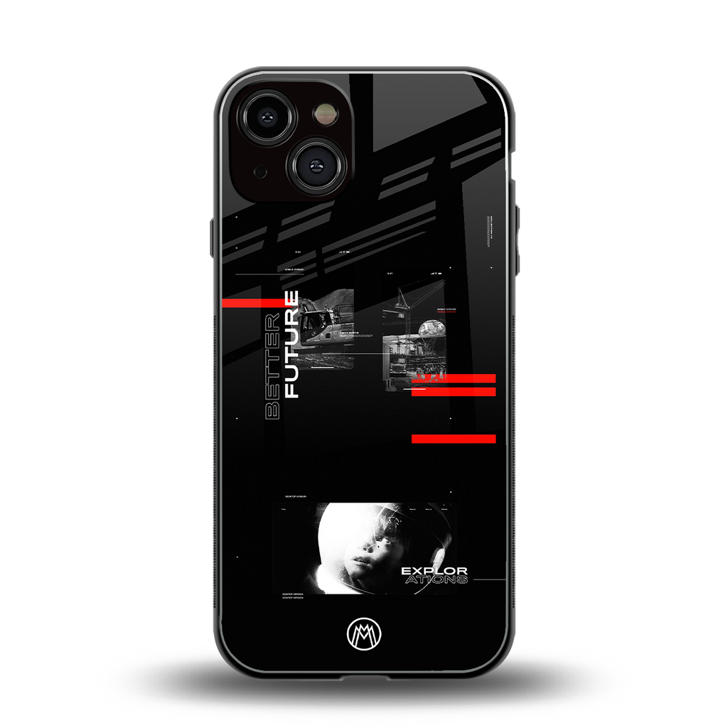 better future dark aesthetic back phone cover | glass case for iphone 13
