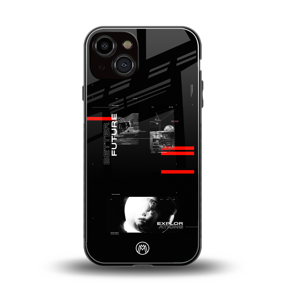 better future dark aesthetic back phone cover | glass case for iphone 13