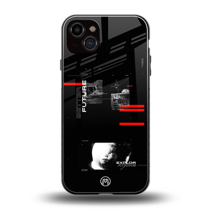 better future dark aesthetic back phone cover | glass case for iphone 14 plus