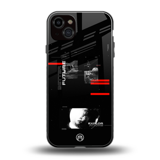 better future dark aesthetic back phone cover | glass case for iphone 14 plus