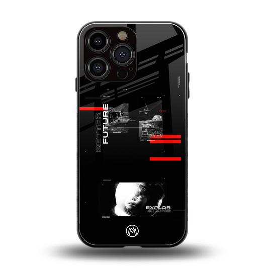 better future dark aesthetic back phone cover | glass case for iphone 14 pro max