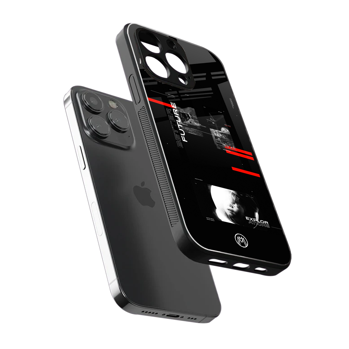 better future dark aesthetic back phone cover | glass case for iphone 15 pro max