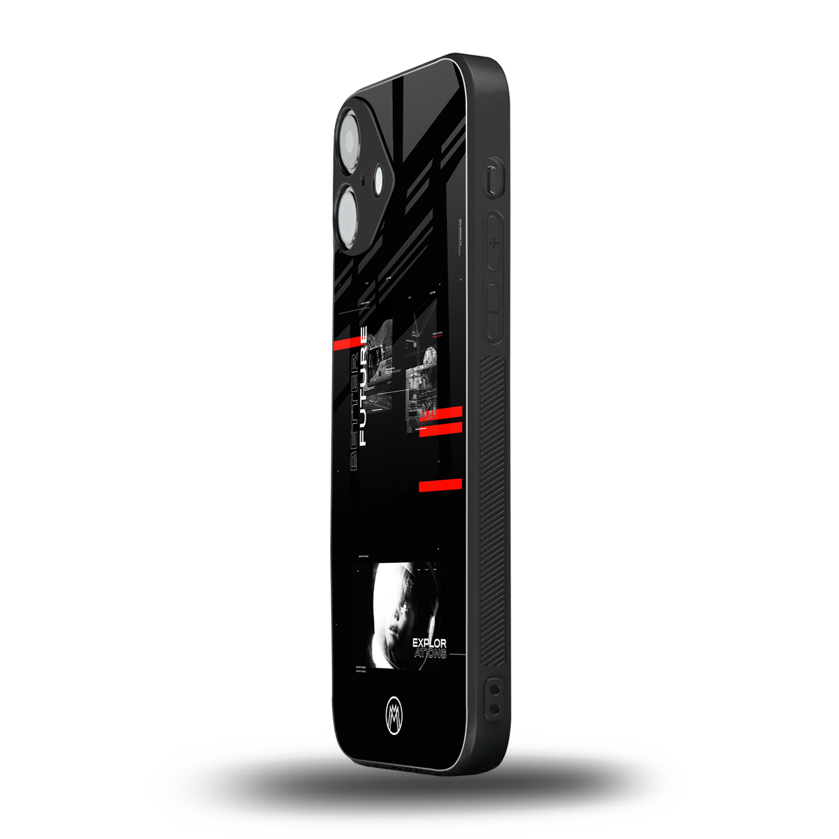 better future dark aesthetic back phone cover | glass case for iphone 16 plus