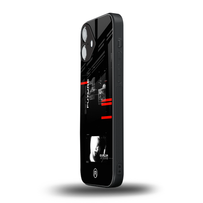 better future dark aesthetic back phone cover | glass case for iphone 16 plus
