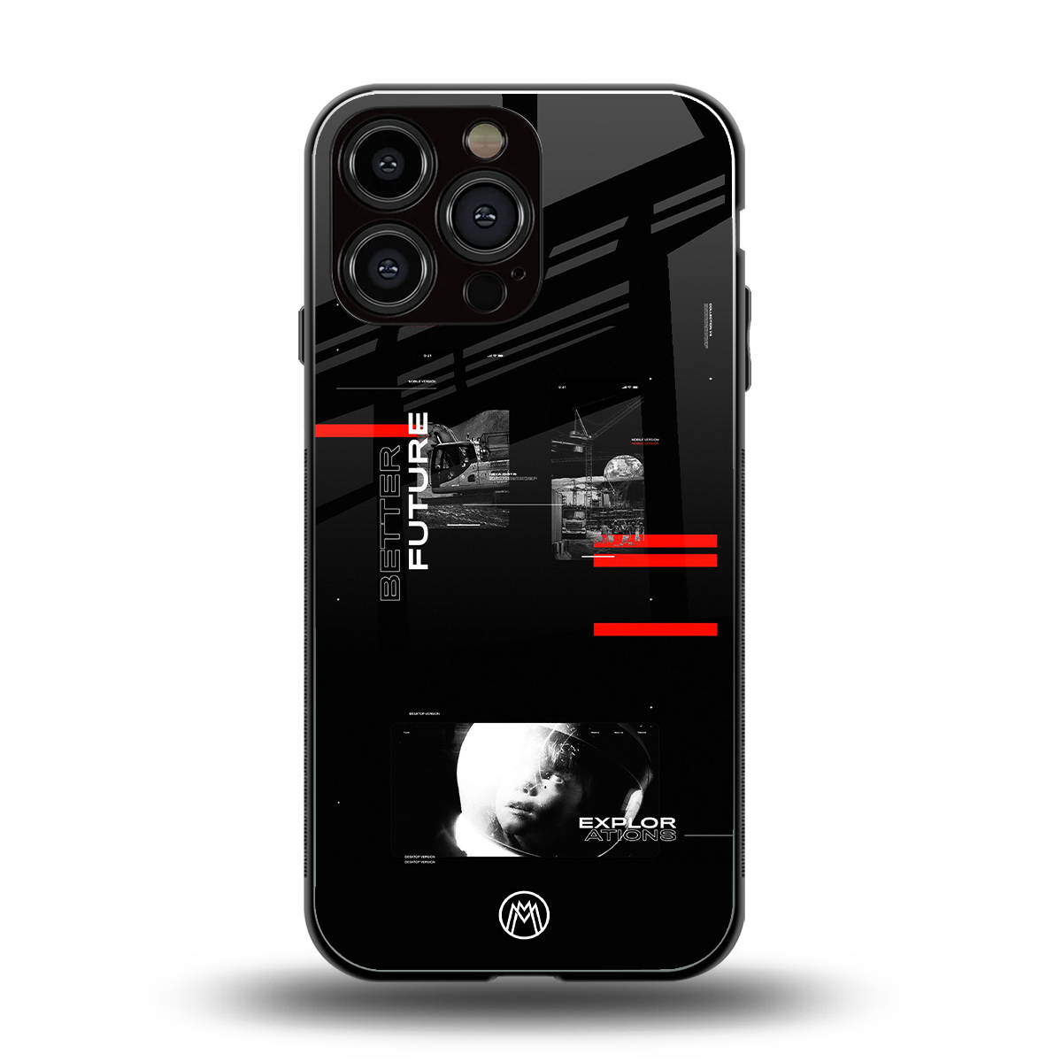 better future dark aesthetic back phone cover | glass case for iphone 16 pro max