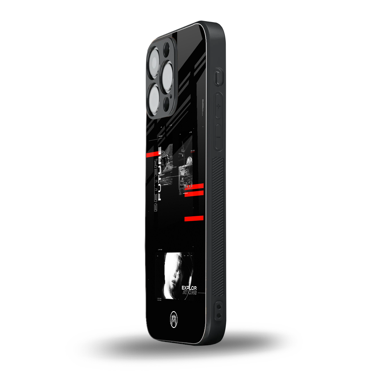 better future dark aesthetic back phone cover | glass case for iphone 16 pro max