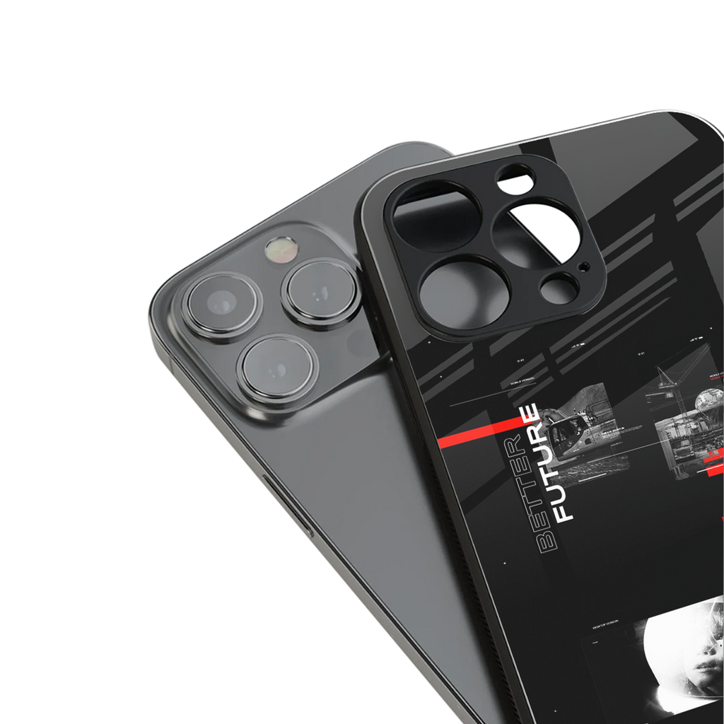 better future dark aesthetic back phone cover | glass case for iphone 13 pro max