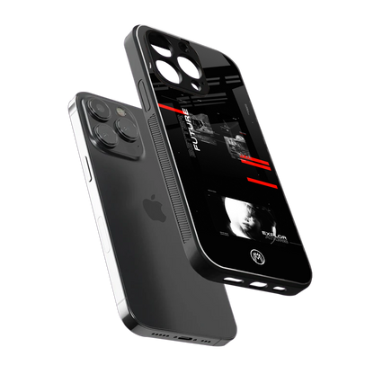 better future dark aesthetic back phone cover | glass case for iphone 16 pro