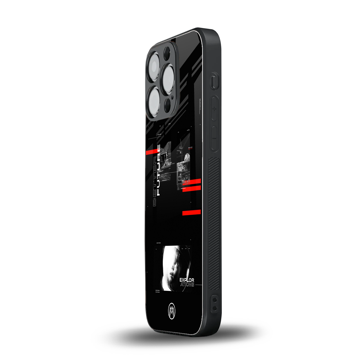 better future dark aesthetic back phone cover | glass case for iphone 16 pro