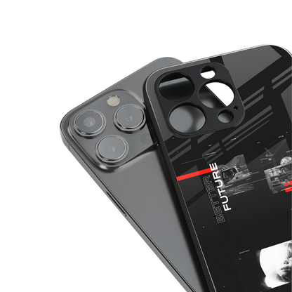 better future dark aesthetic back phone cover | glass case for iphone 14 pro
