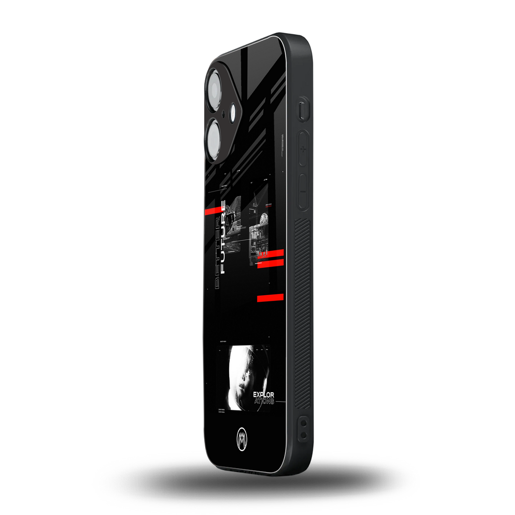 better future dark aesthetic back phone cover | glass case for iphone 16