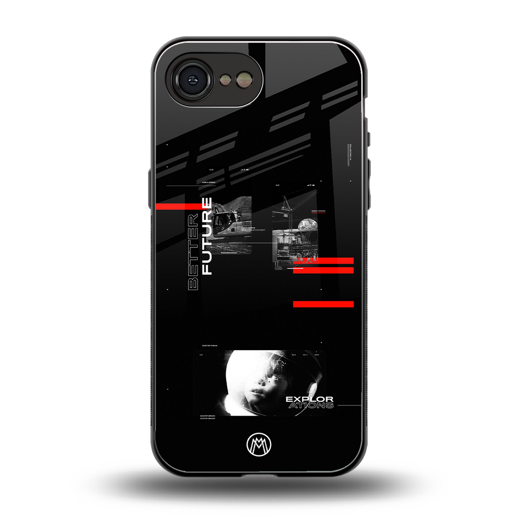 better future dark aesthetic back phone cover | glass case for iphone 16e