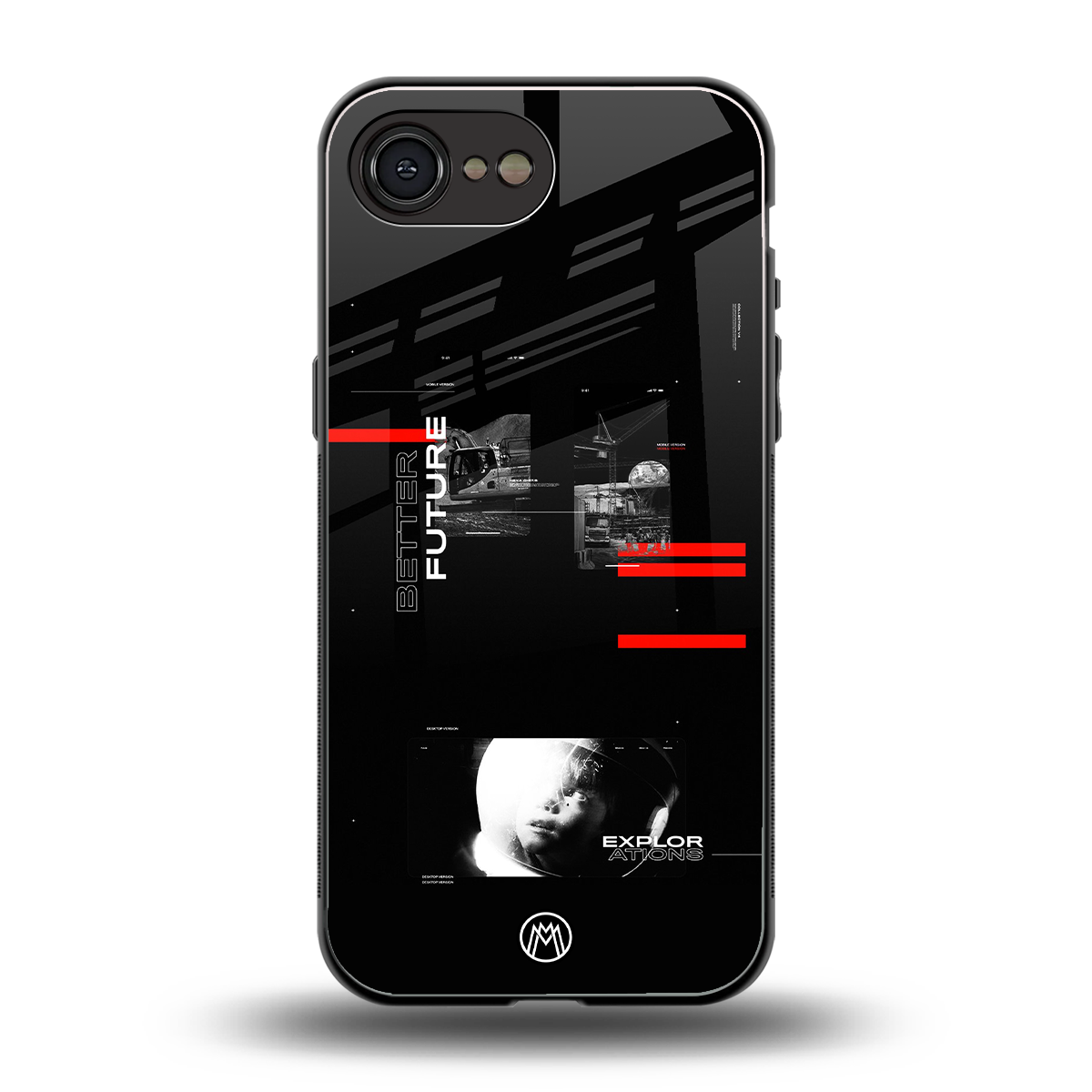 better future dark aesthetic back phone cover | glass case for iphone 16e