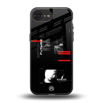 better future dark aesthetic back phone cover | glass case for iphone 16e