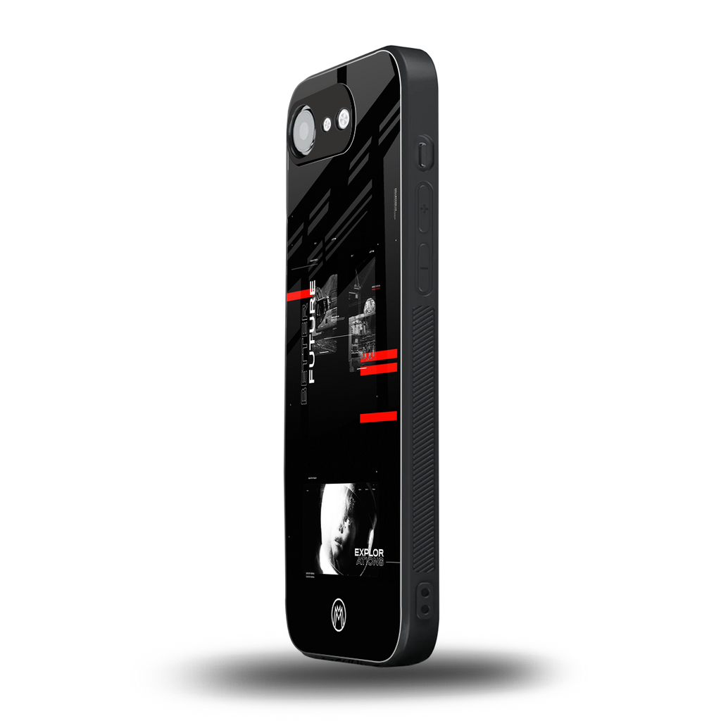 better future dark aesthetic back phone cover | glass case for iphone 16e