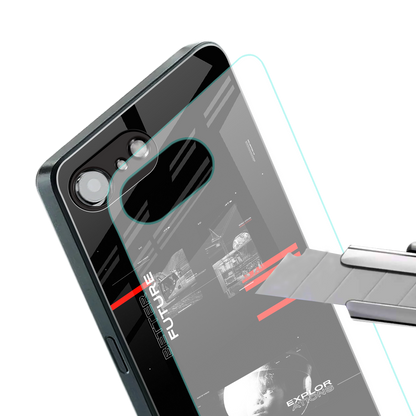 better future dark aesthetic back phone cover | glass case for iphone 16e